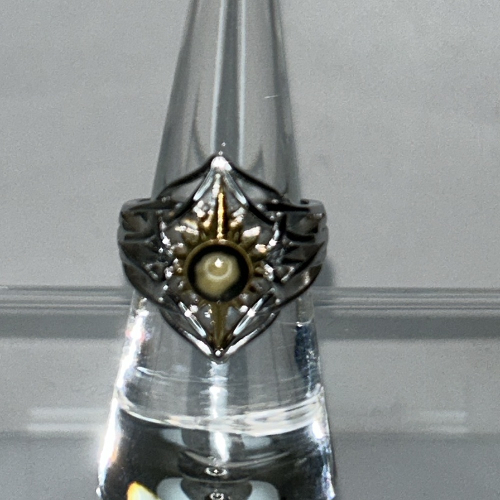 NWOT Michael Anthony Nativity Stone Hypoallergenic Stainless Steel & Gold Ring - Picture 4 of 9